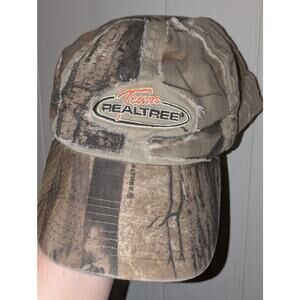 Team RealTree Distressed Strapback Camo Hunting Outdoor Cap